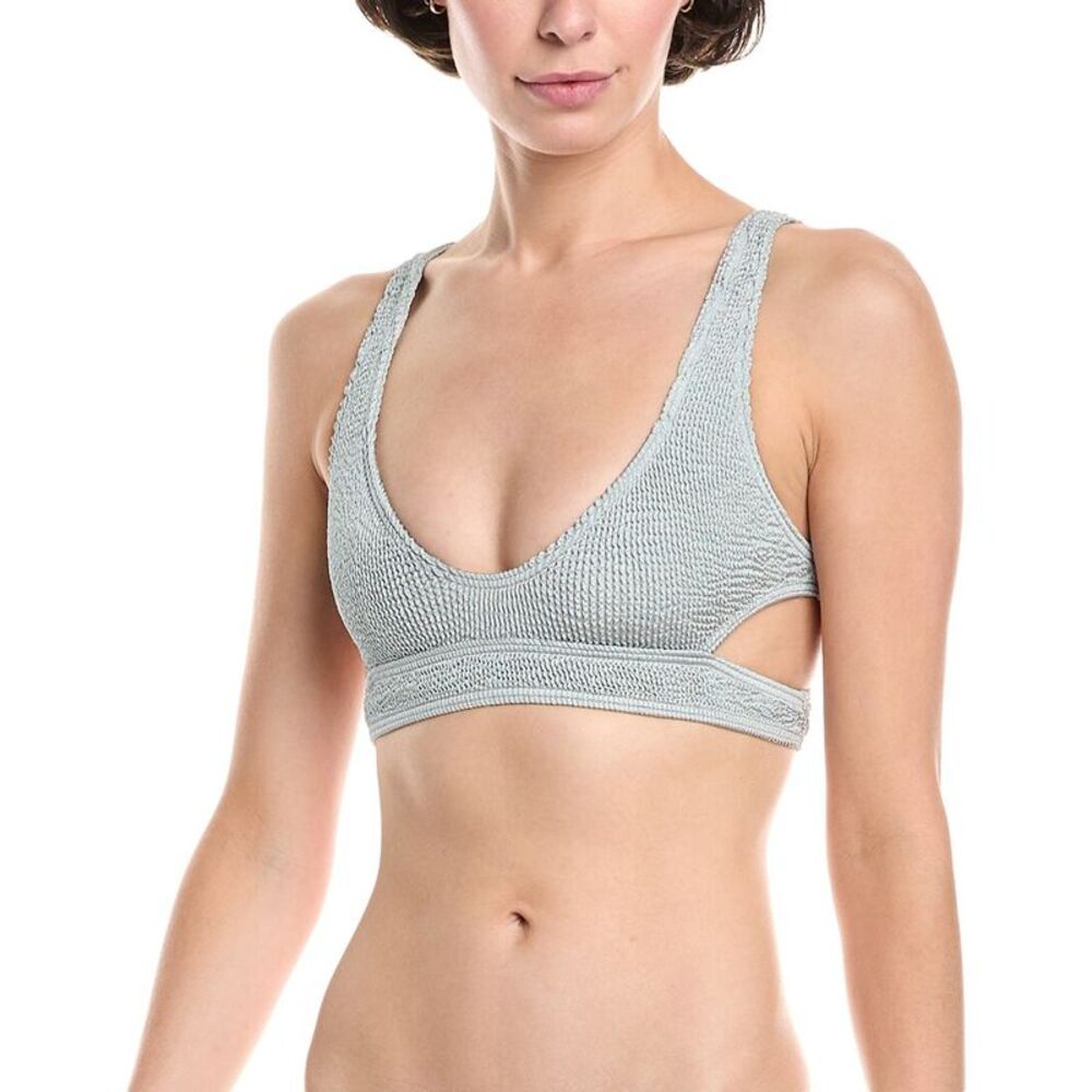 Bond-Eye Swim Womens  Nino Crop Bikini Top, Green